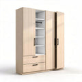Wooden wardrobe with two drawers and adjustable shelves 120 x 60 x 200cm