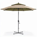 Patio umbrella 9 feet with aluminum frame and beige canopy for outdoor use