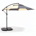Outdoor cantilever patio umbrella with adjustable tilt and sturdy base 300 x 250 x 250cm